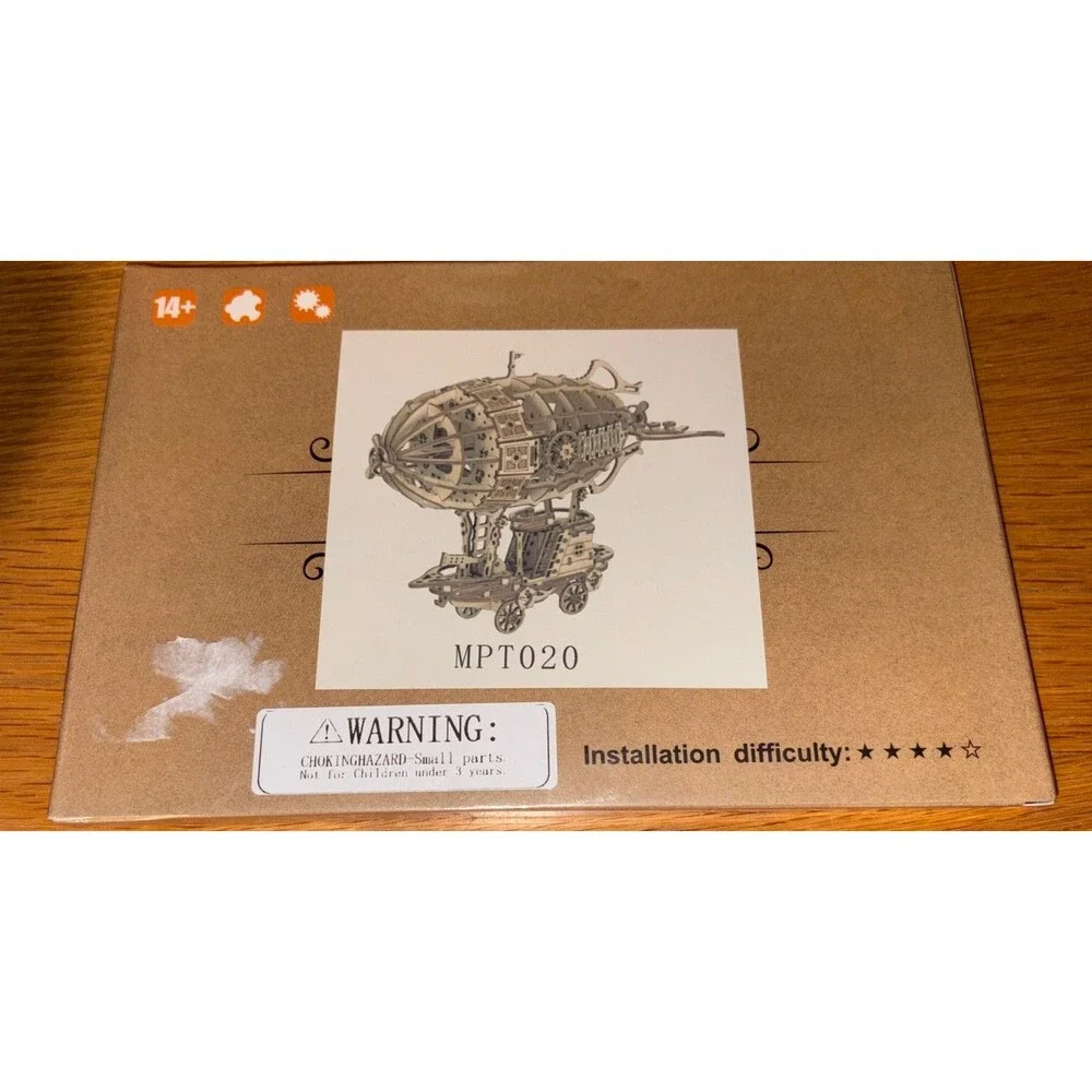 3D Wooden Puzzle Airship Model Kit For Ages 14+ Eco-Friendly Material DIY Craft